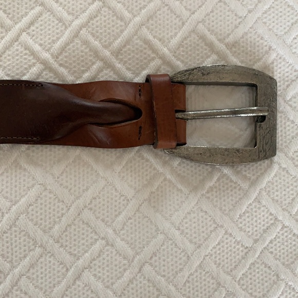 Moore & Giles Brown Distressed Buckle Belt - Picture 5 of 8